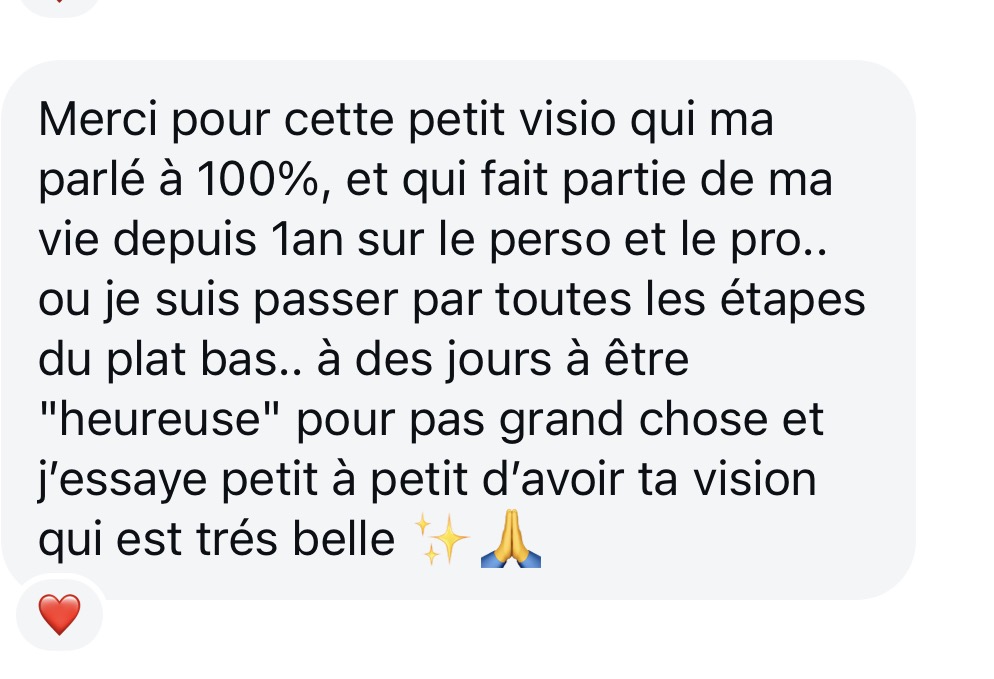 Témoignage cliente 1